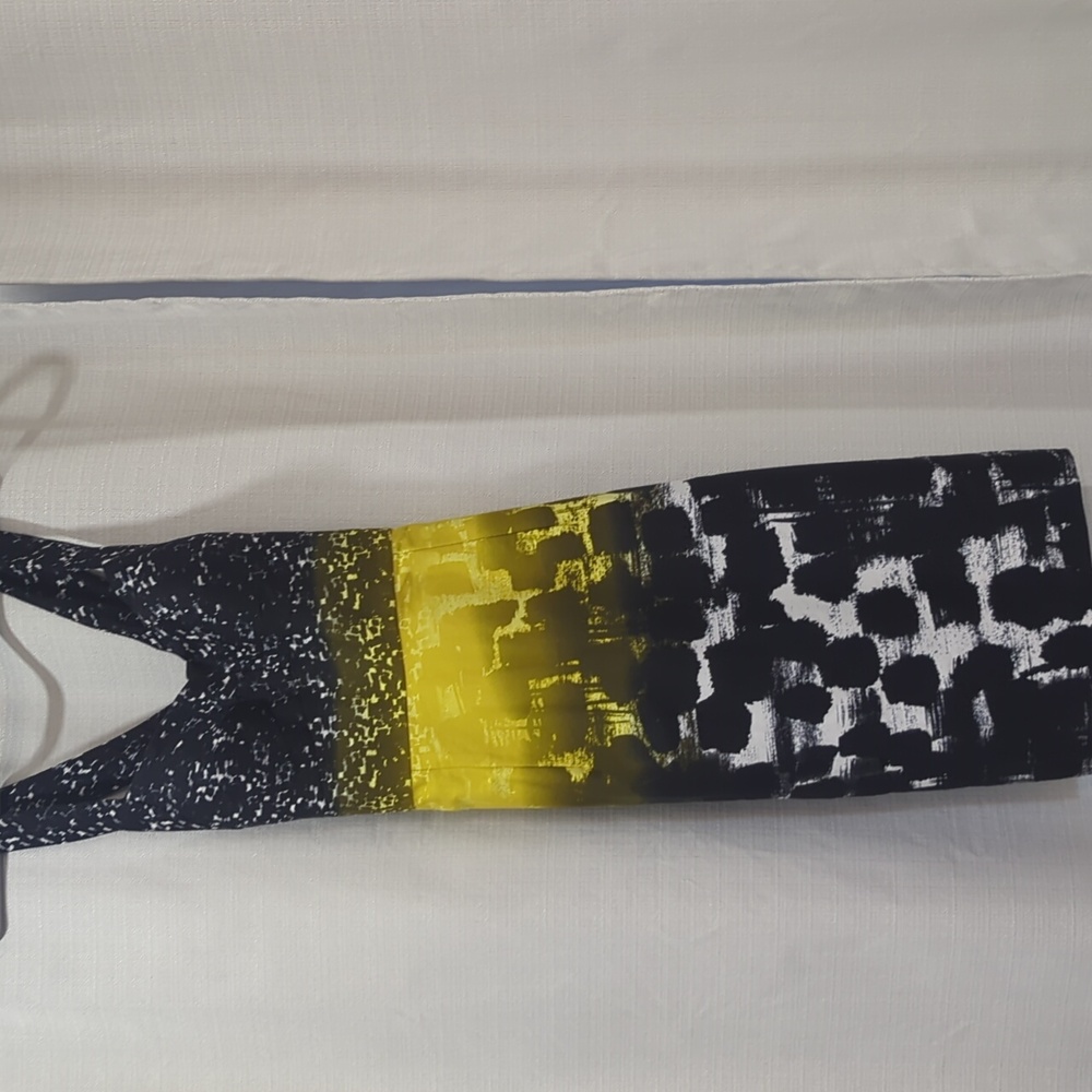 Calvin Klein Elegant Black and Yellow Women's Dress